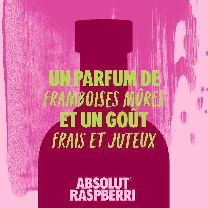 Absolut - Frambozen - Wodka met frambozensmaak - 38,0% alcohol - 70cl