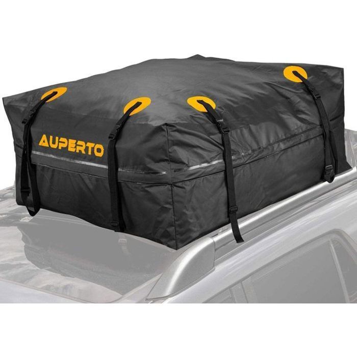 DEVENIRRICHE Box da tetto pieghevole impermeabile da 425 litri - 95x95x46 cm Borsa da tetto per auto e SUV