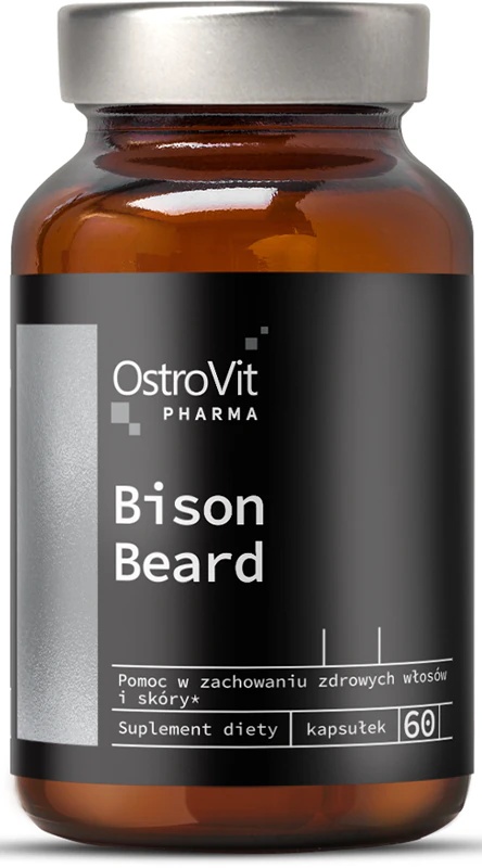 OstroVit BISON BEARD prehransko dopolnilo v kapsulah za hitrejšo rast brade