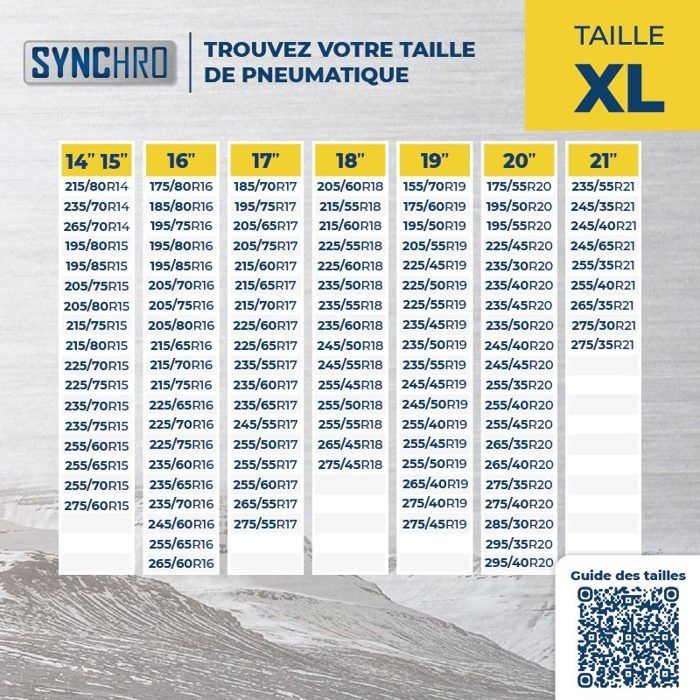 Meias de neve Synchro, tamanho XL