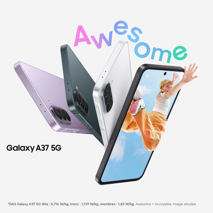 SAMSUNG Galaxy A37 5G AI Smartphone 128 Go Vert foncé - Version française