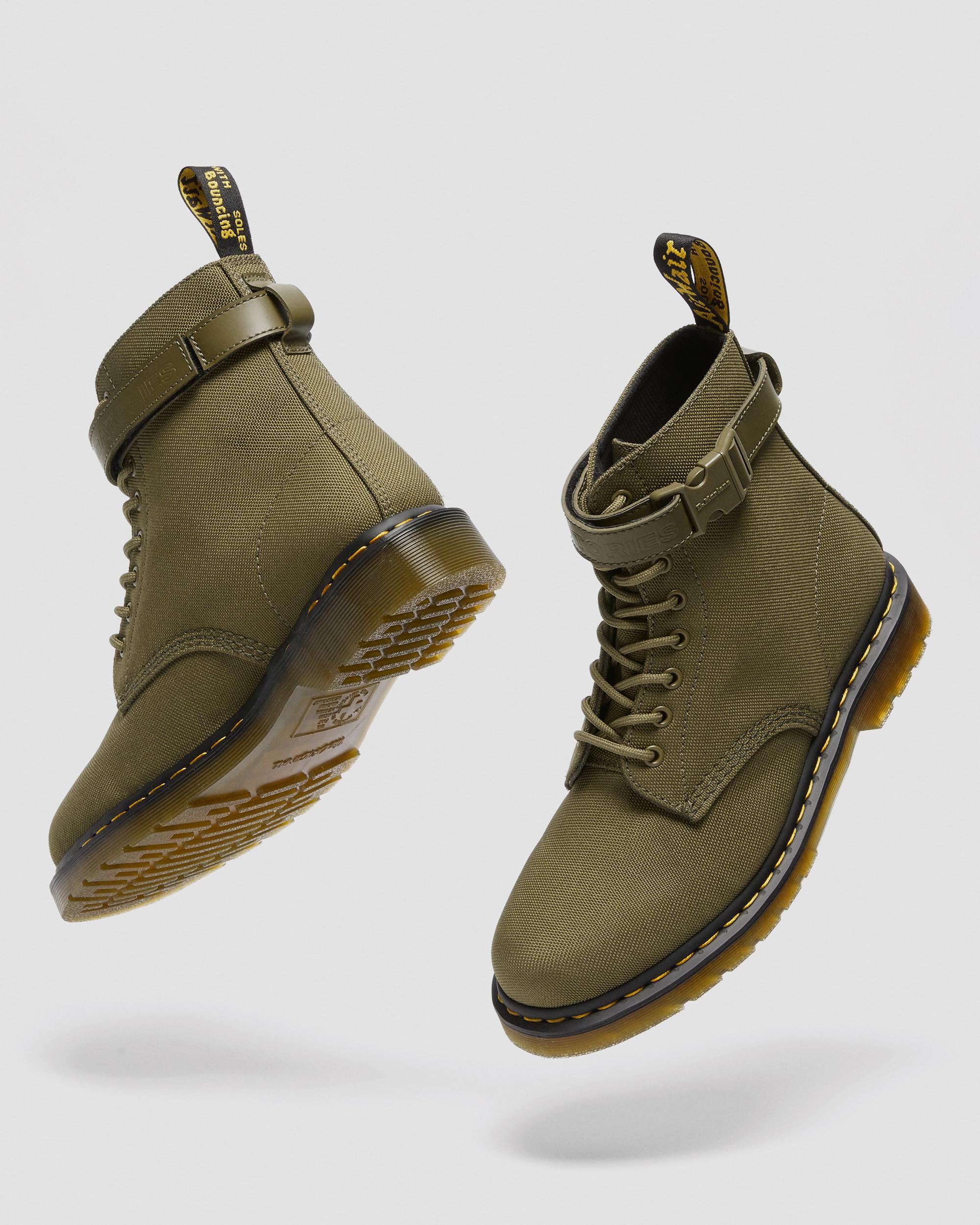 1460 Futura Olive Strap Lace Up Boots
