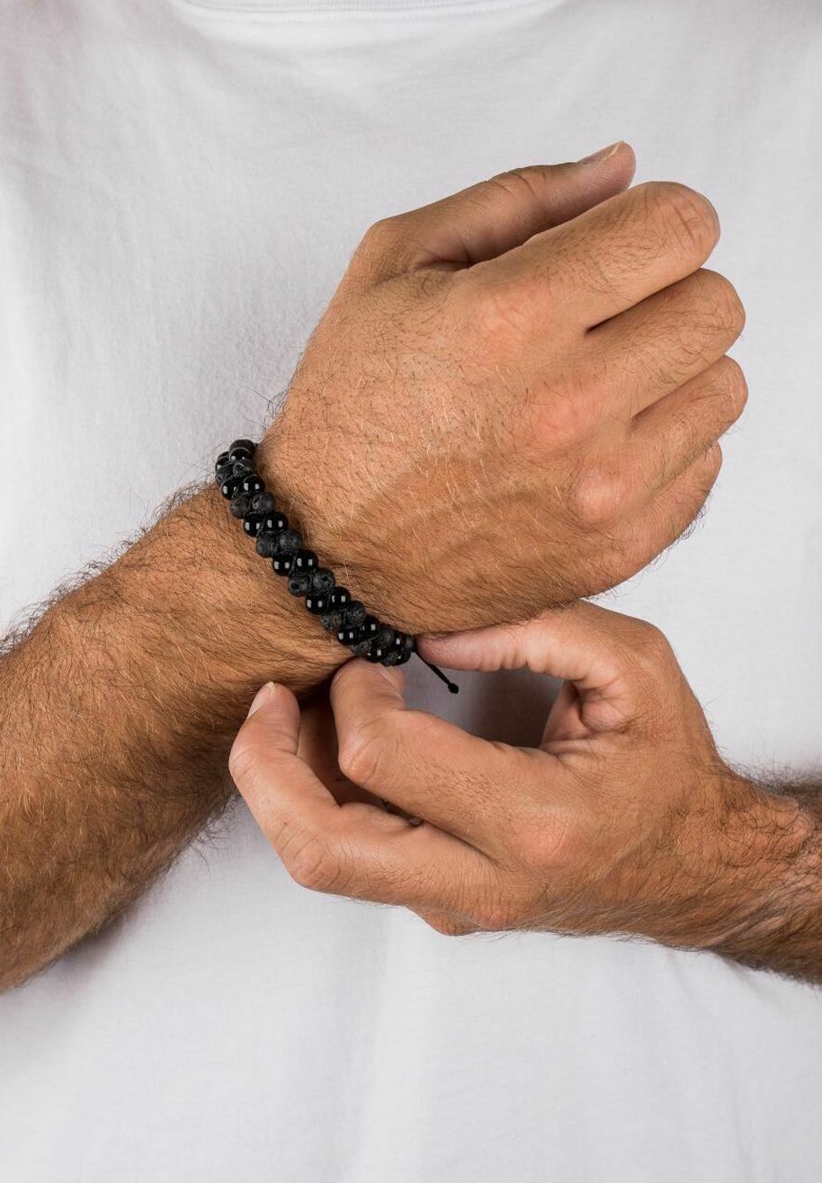 Akitsune SENSEI - Armband - onyx lava