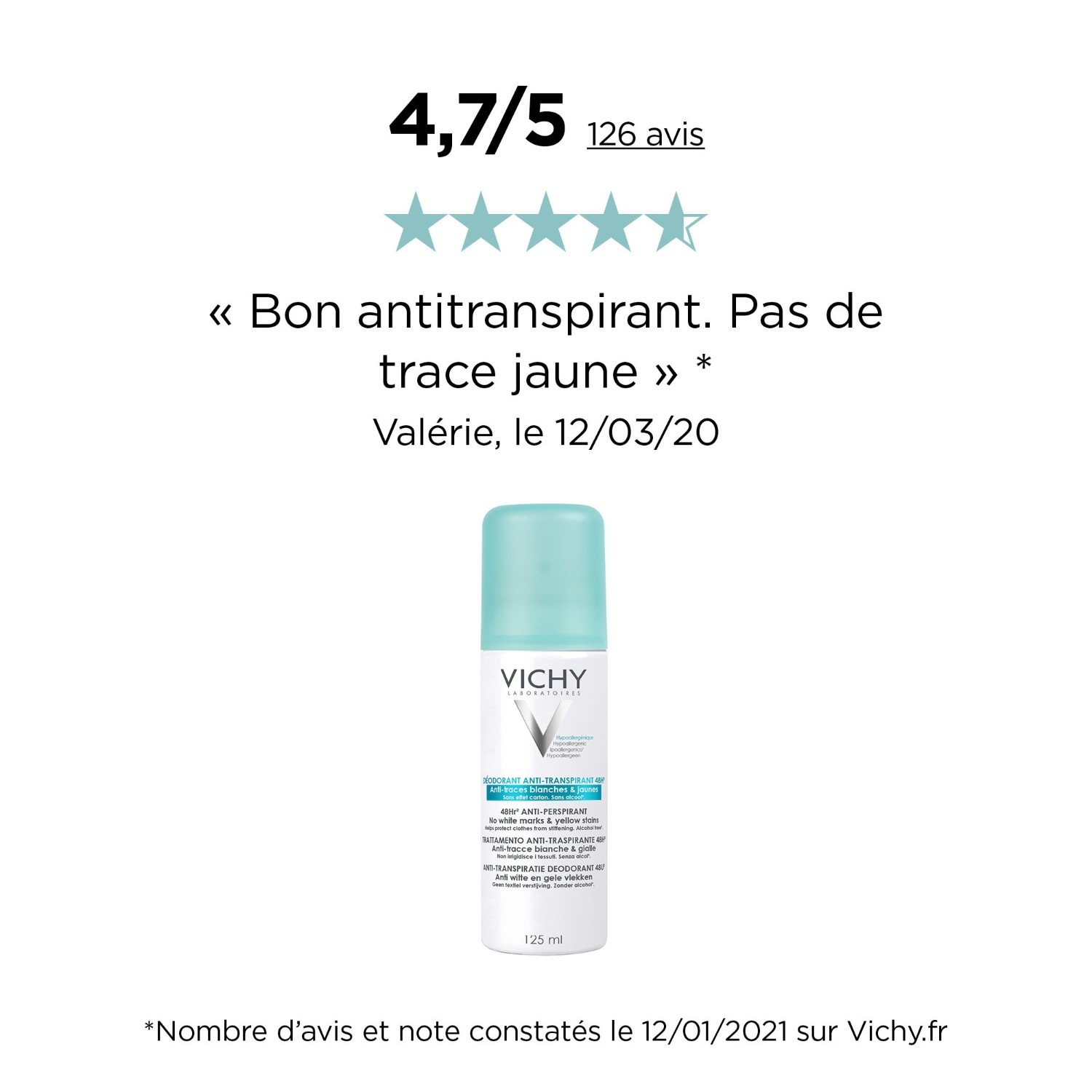 Vichy Lot*2 anti transpirant aerosol anti-trace