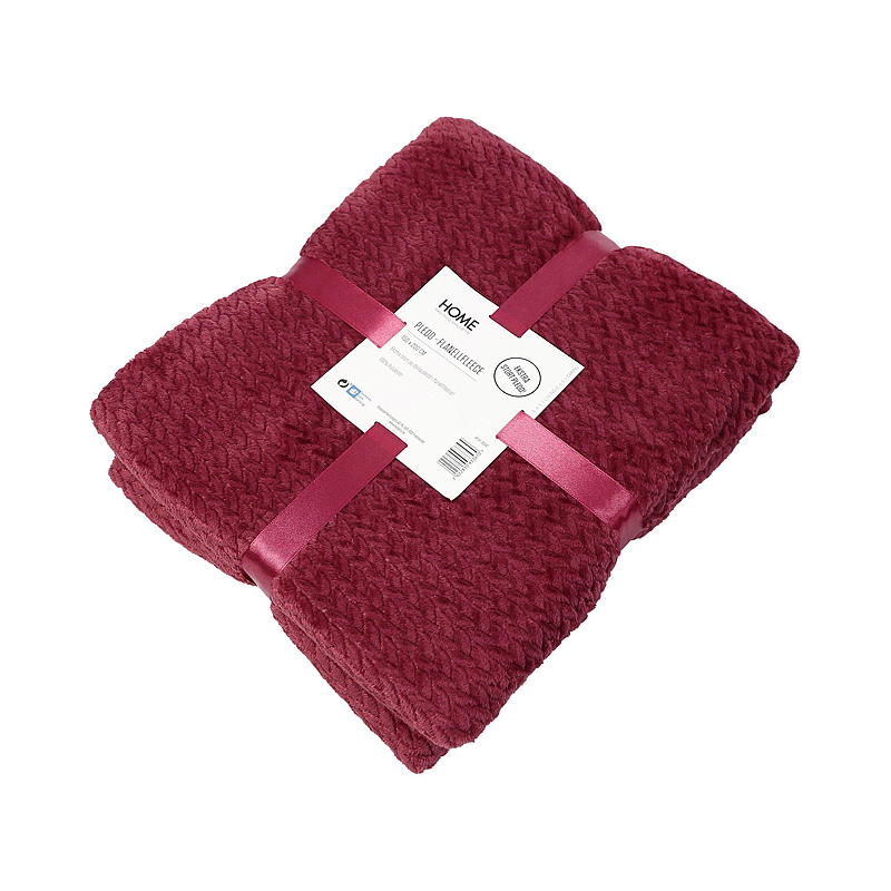 Tapis d'intérieur 150x200 cm en flanelle polaire rouge chiné
