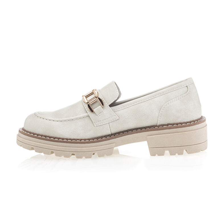 Beige loafers/båtsko til dame