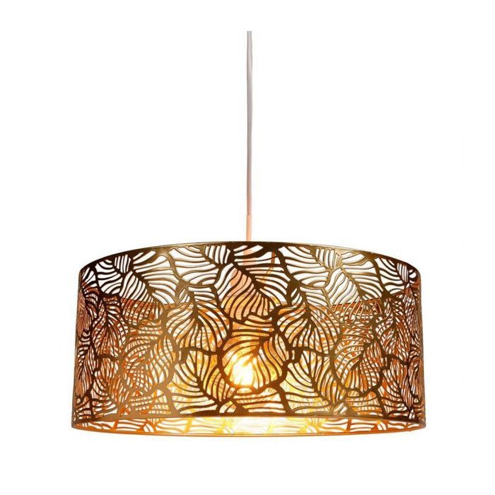 Calathea gouden opengewerkte metalen hanglamp Ostaria