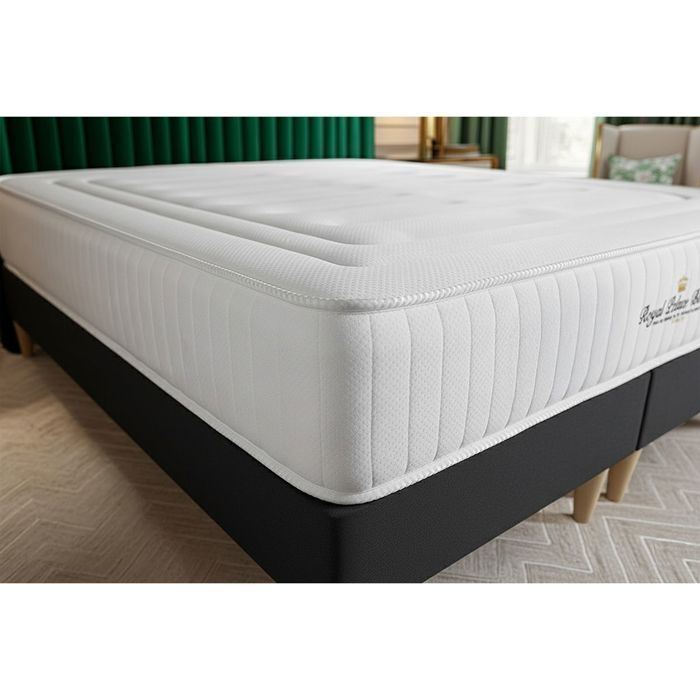 Lancaster 200x200cm Bed Base and Mattress Set with Pocket Springs and Memory Foam - 22cm - Firm - Double Bed Bases - Black