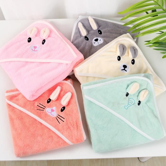 Paquete de 2 toallas de baño para bebé, toallas de baño con capucha para bebé, toallas con capucha para bebé gris*+verde