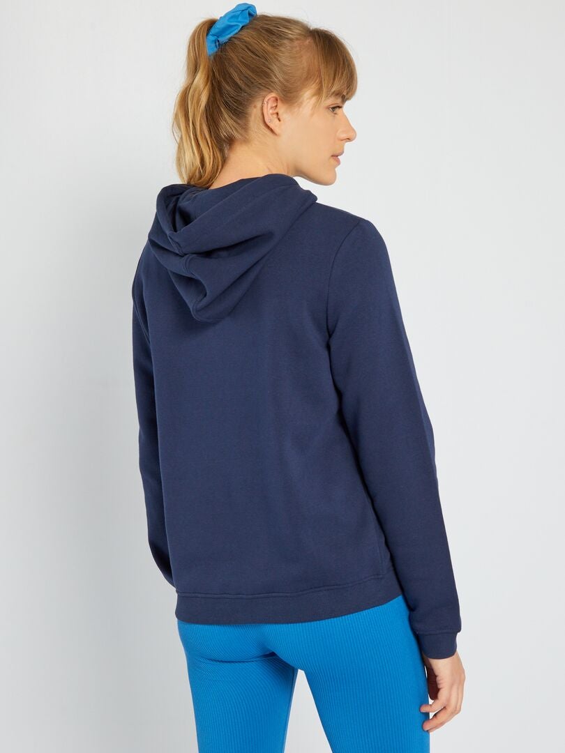 Hoodie met rits - blauwzwart