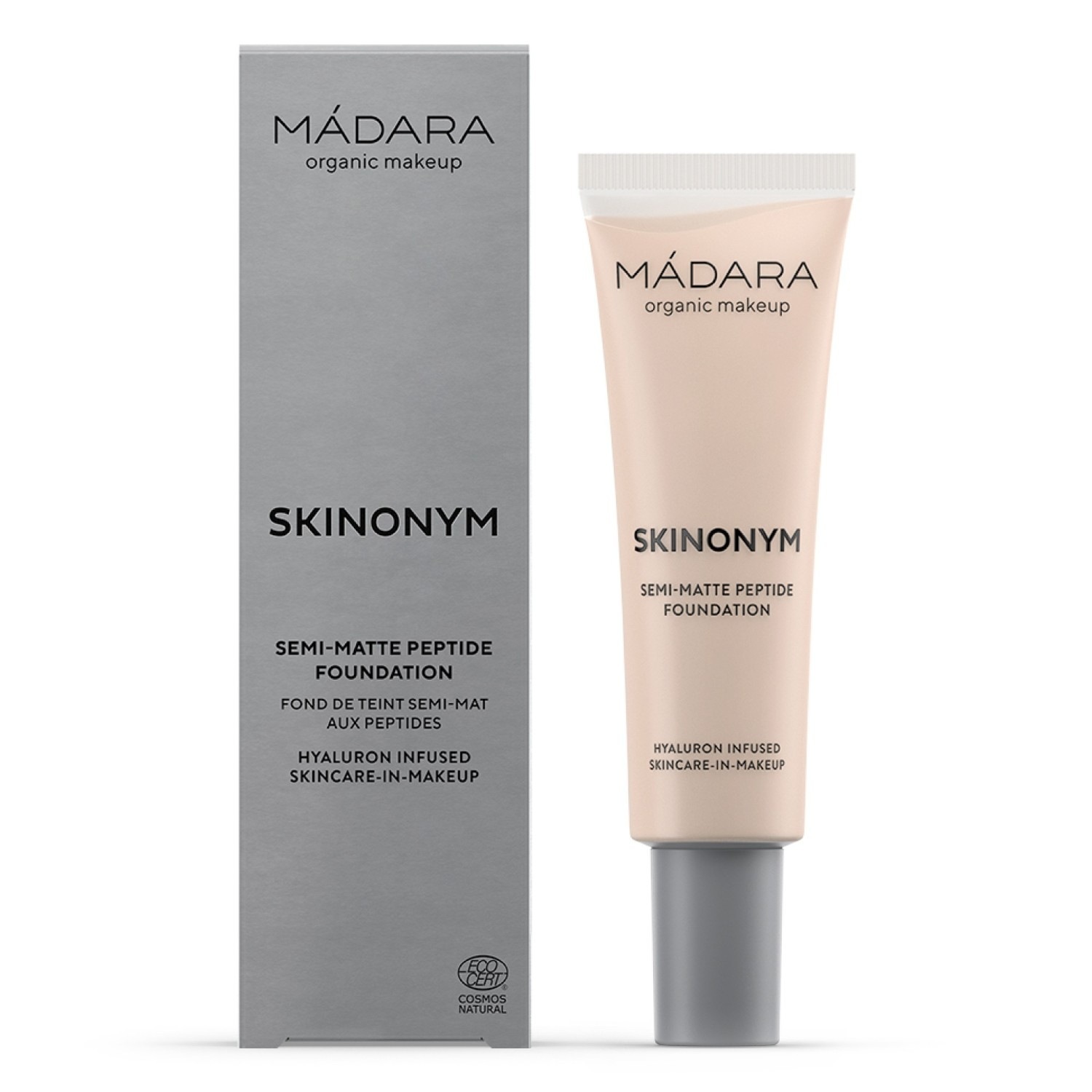 MÁDARA Foundation SKINONYM Semi-Matte Peptide Foundation, Nr. 15 AKMENS - 30 ml