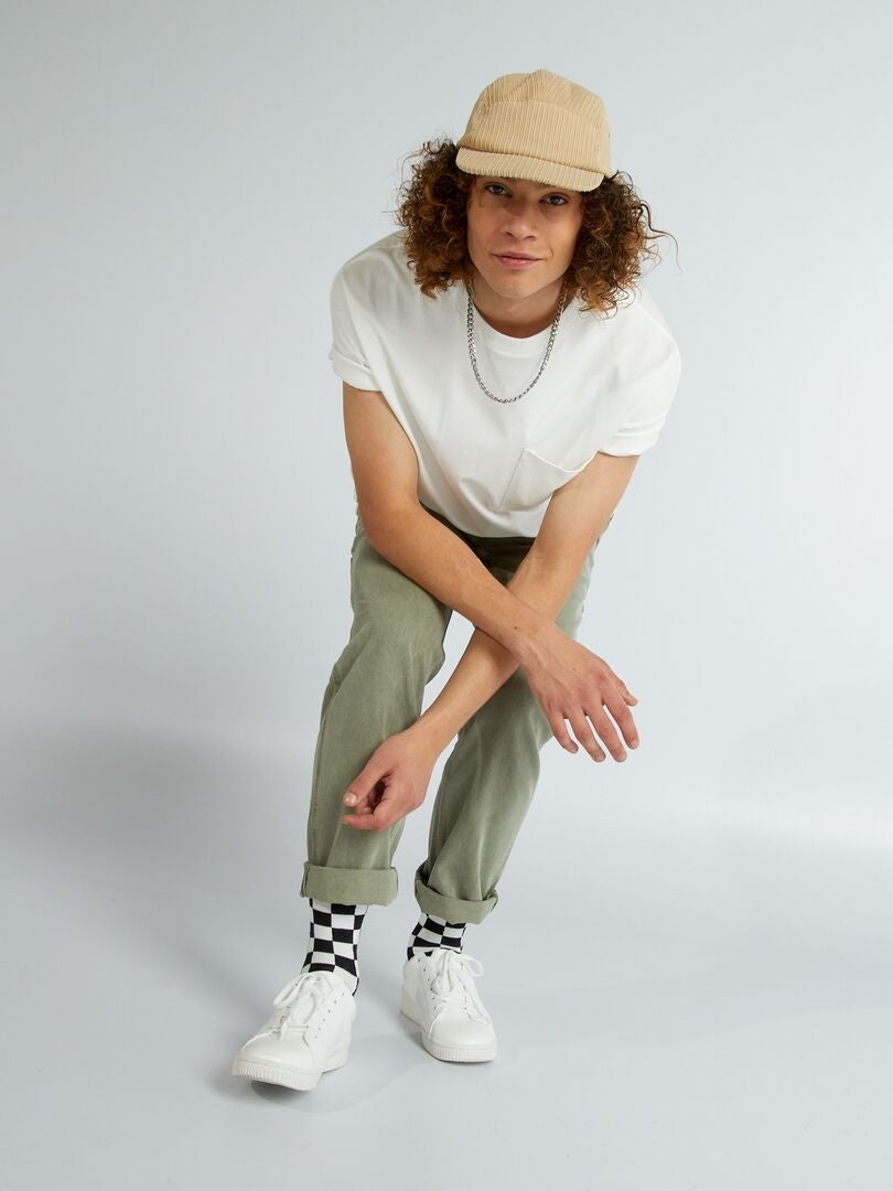 Losse jeans - kaki