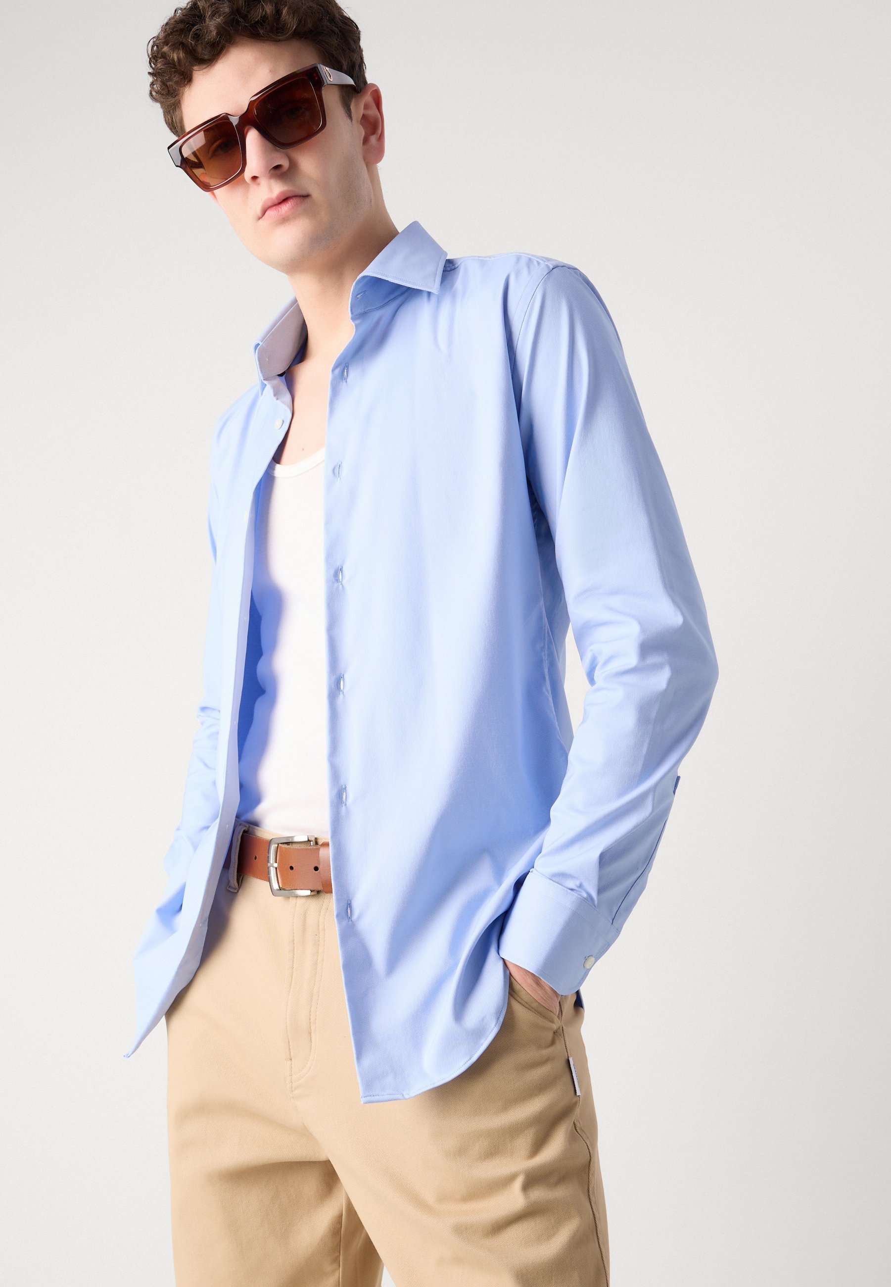 BOSS HANK KENT - Shirt - licht pastelblauw