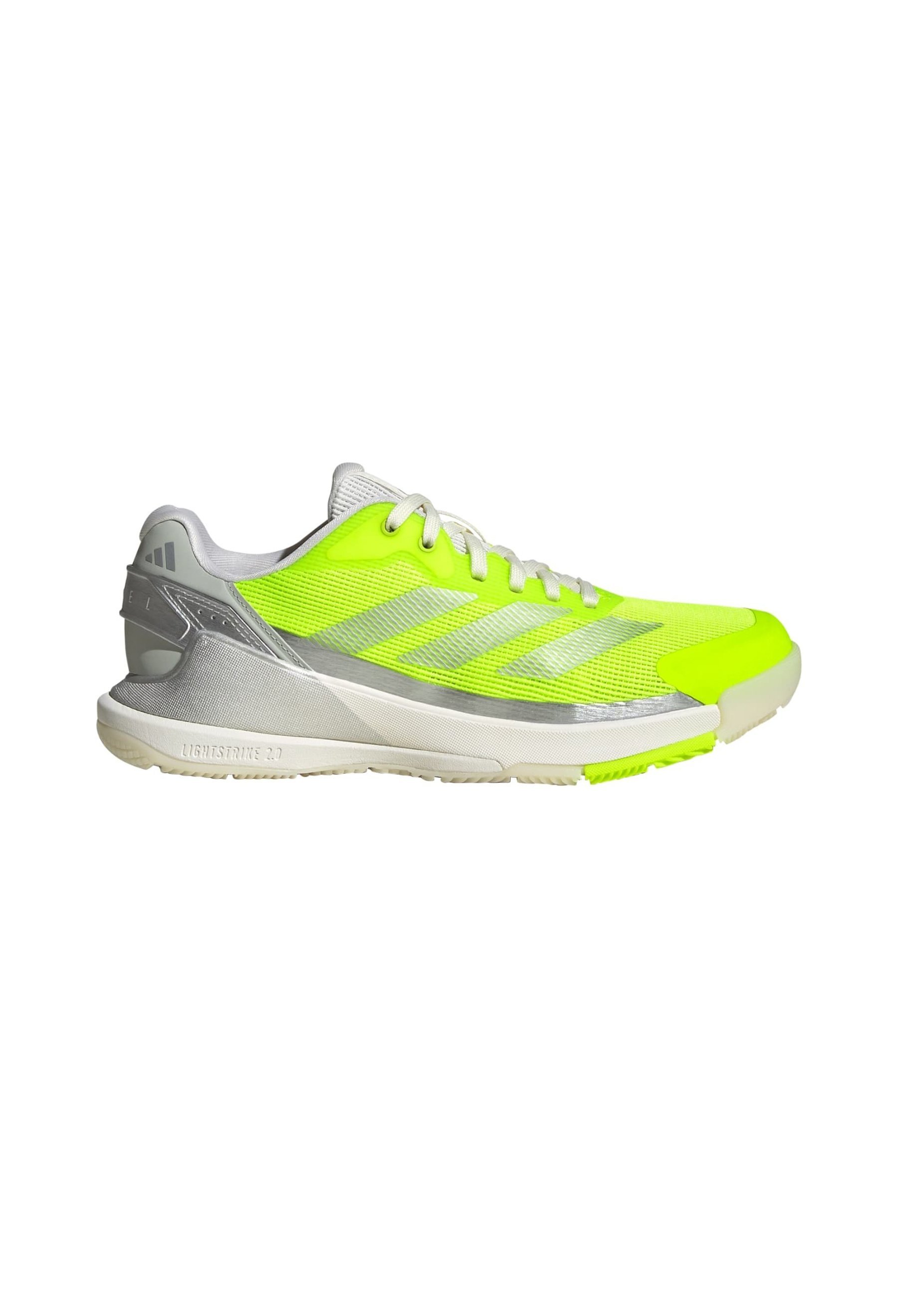 adidas Performance CRAZYQUICK LS - Sapatos de padel - prata limão metálico