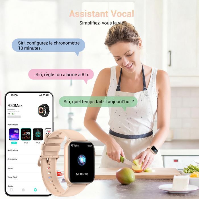 Blackview damessmartwatch met belfunctie, fitness- en activiteitentracker voor Android, iOS, Samsung, Xiaomi en iPhone