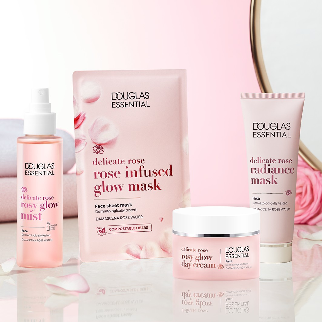 Douglas Collection Glow Mask Essential Delicate Rose, maska za sjaj s mirisom ruže - 1 komad