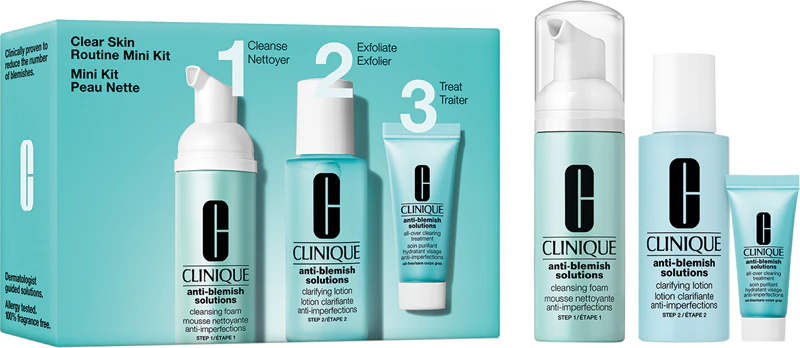 Clinique Mini Kit Clear Skin Routine cadeauset voor een perfecte huidreiniging