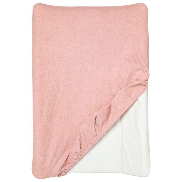 Housse matelas à langer élastiquée - BABYCALIN - Rose - 50x71cm - Éponge 80% coton 20% polyester