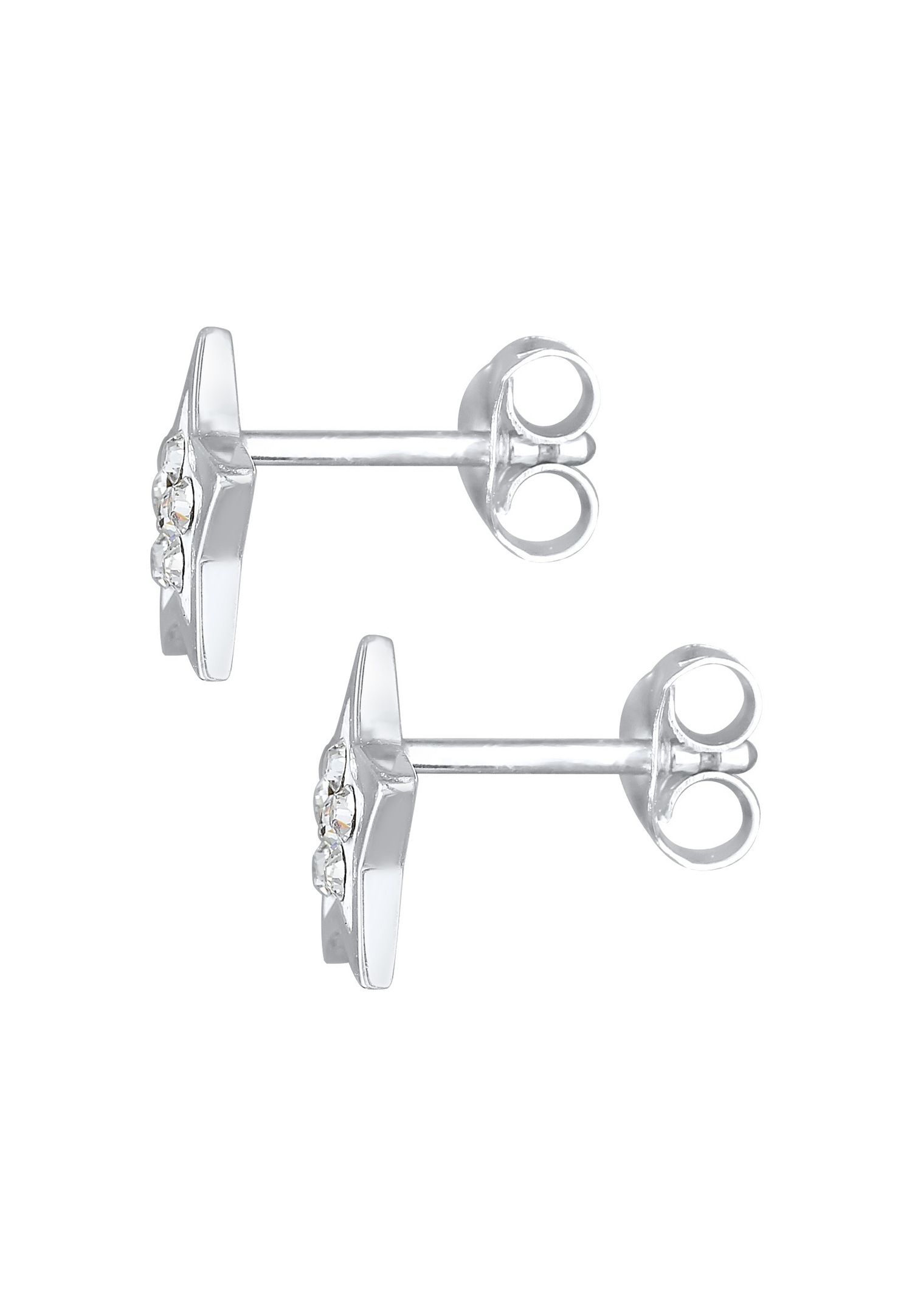 Elli Étoile Astro Tendance Cristal Clous d'Oreilles Femme en 925 Argent