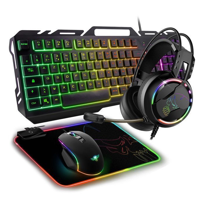 Pacchetto periferiche da gioco - Spirit of Gamer - ULTIMATE 300 - RGB - 105 tasti - Cablato