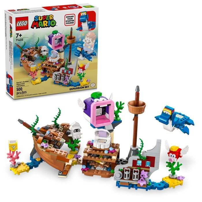 LEGO Super Mario 71432 Uitbreidingsset 'Sunken Wreck Adventure' met Dory - Cadeaus, speelgoed, verzamelobjecten 7+