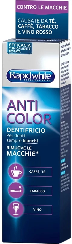 RAPID WHITE Blanqueador dental rápido con dentadura A/Color 75 ml