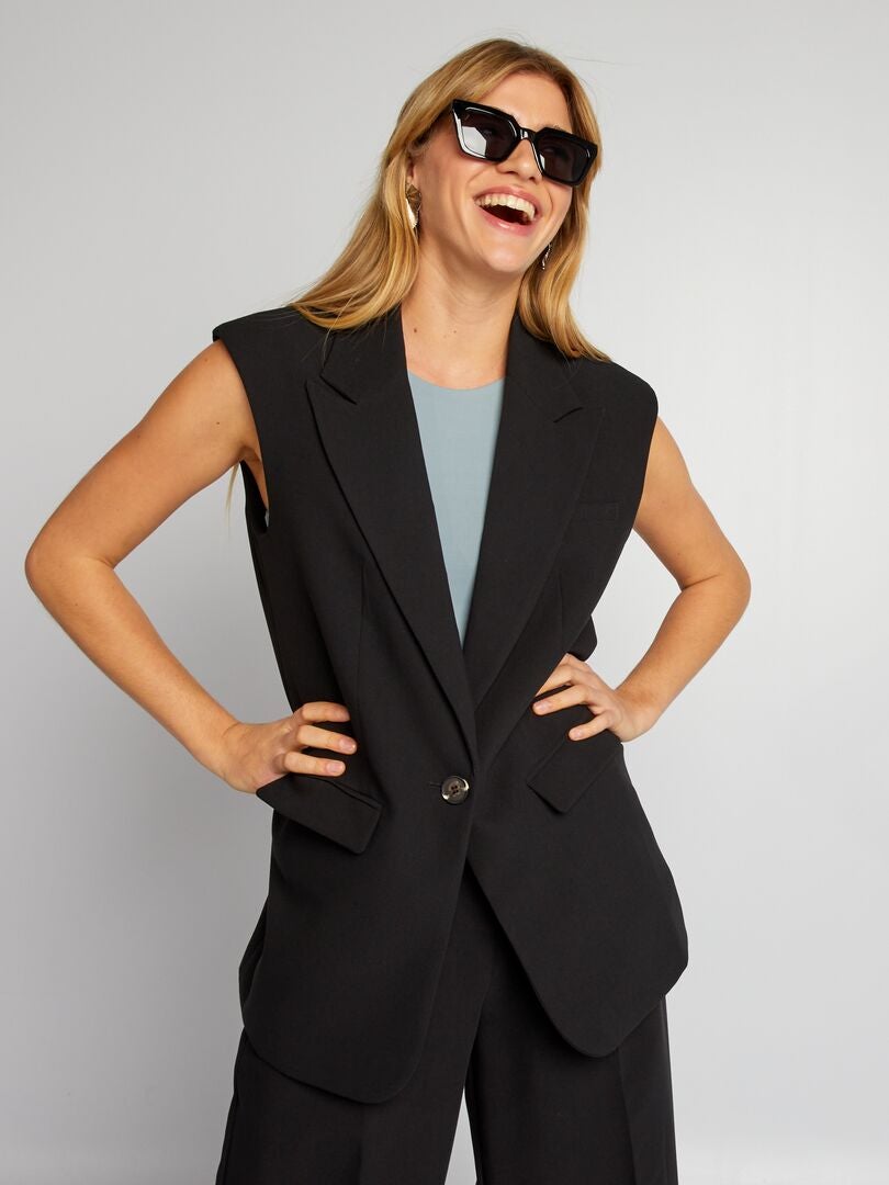 Blazer sem mangas - preto