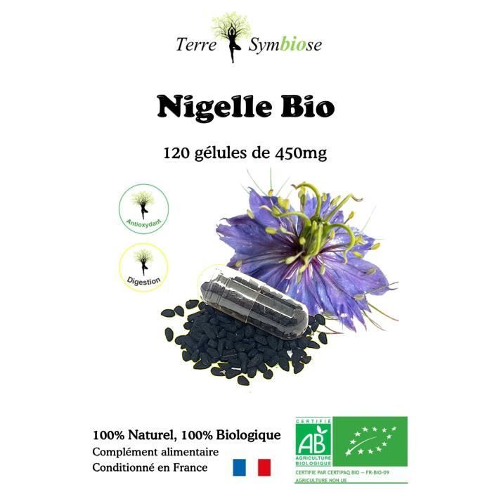 Organic Black Seed - 120 capsules of 450mg