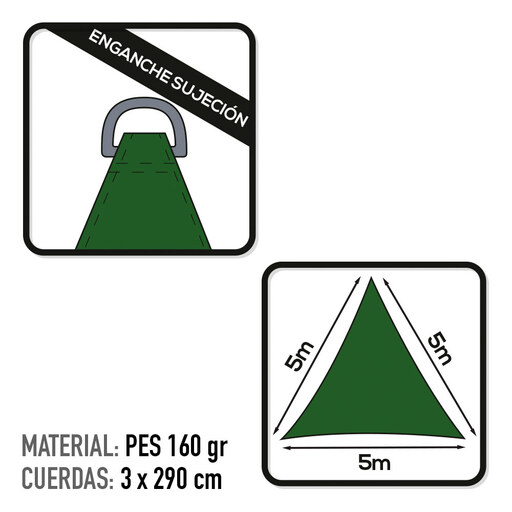 Toldo Vela Triangular Aktive Garden
