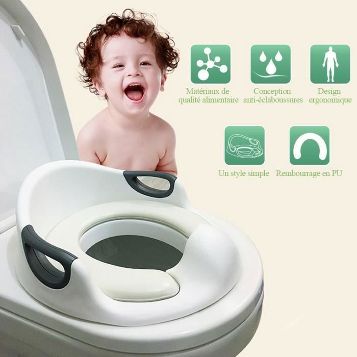 Riduttore per sedile WC, riduttore per sedile WC extra confortevole con schienale per bambini