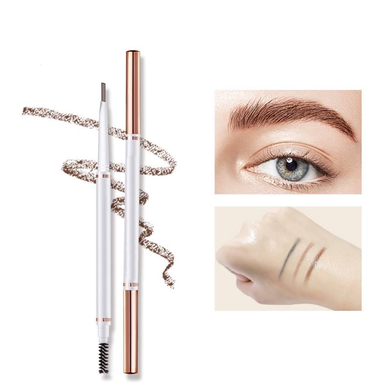 Crayon à sourcils waterproof, maquillage pour sourcils, stylo à sourcils triangulaire, crayon à sourcils foncé avec pinceau, 3 couleurs, cosmétique pour sourcils