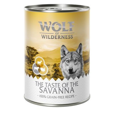 Wolf of Wilderness „Der Geschmack von“ Sparpackung 24 x 400 g