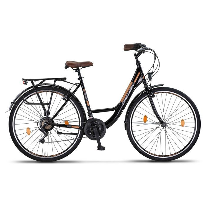 Chillaxx Strada Premium City Bike - Noir frein en V, 28 pouce