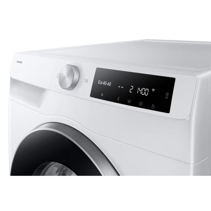 Lave-linge hublot SAMSUNG AI ecobubble™ WW11DG6B25LE - 11 kg - Digital Inverter - L60cm - 1400 trs/min - Classe A-10% - Blanc