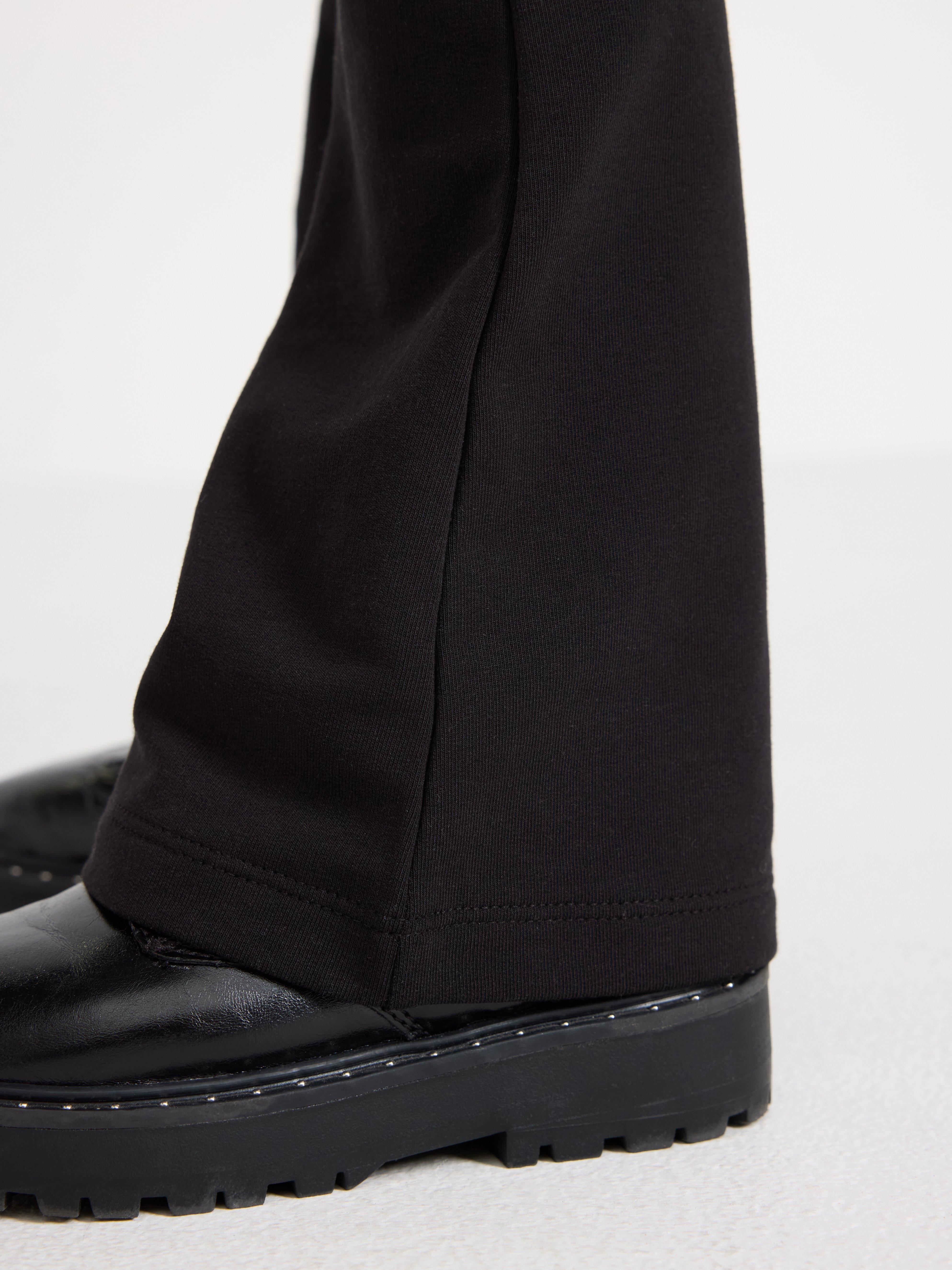 Leggings évasés avec intérieur brossé noir