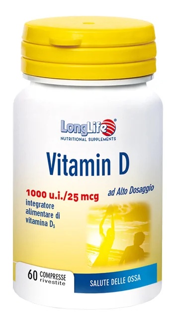 LONG LIFE Vitamine D Longlife 1000 60 comprimés Complément alimentaire à base de vitamine D