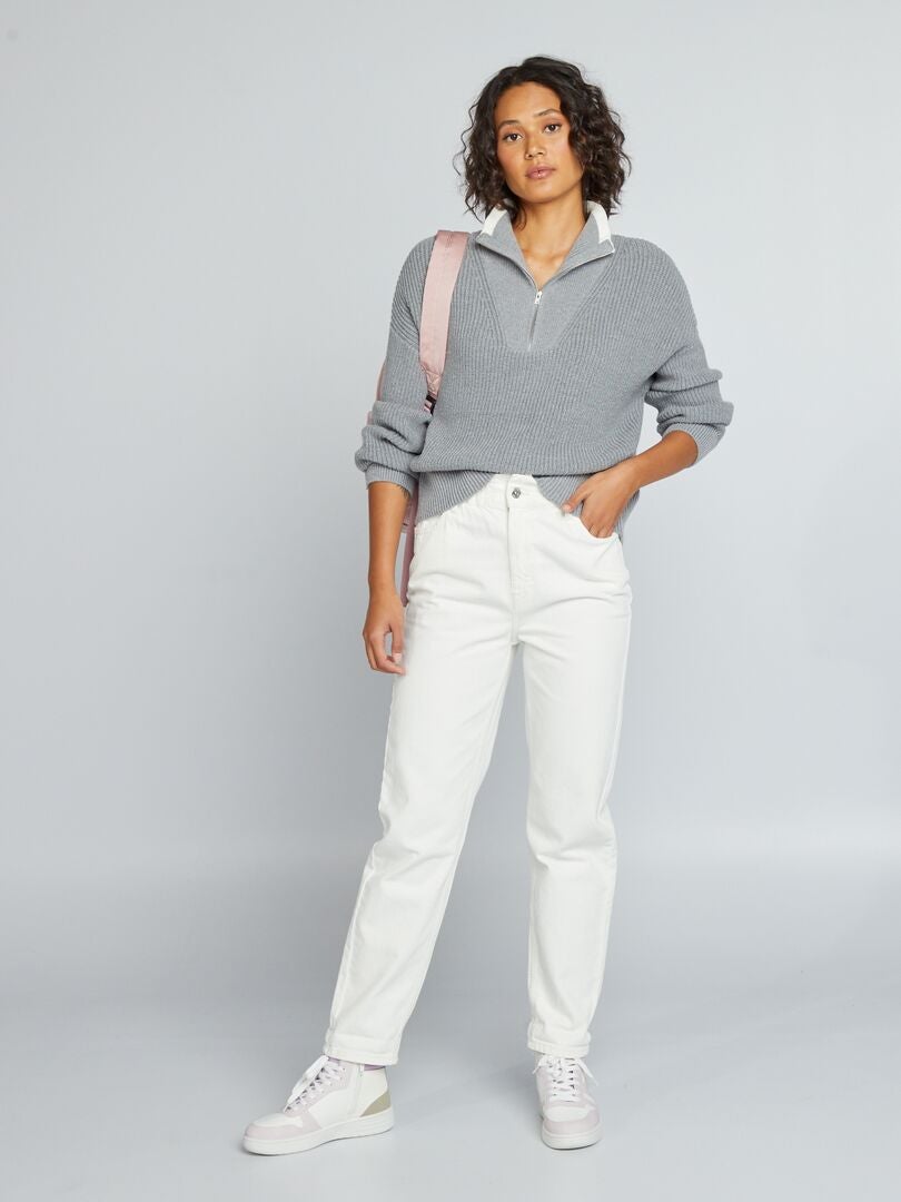 Paperbag jeans - wit