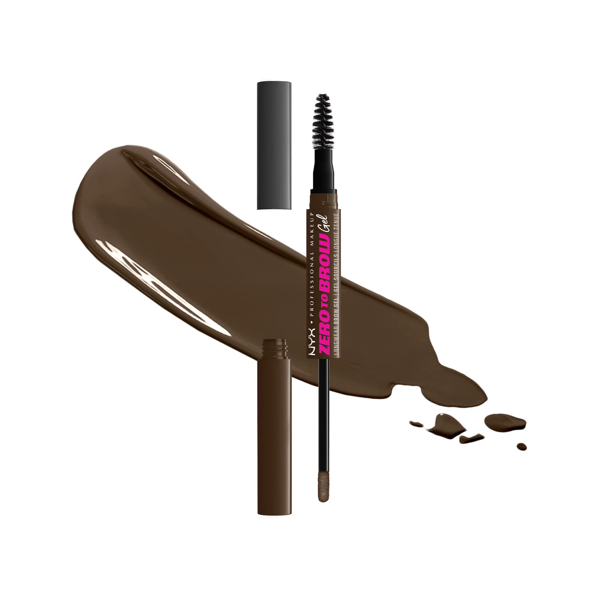 Gel de sprâncene de lungă durată Zero To Brow 7 Espresso - NYX Professional Makeup