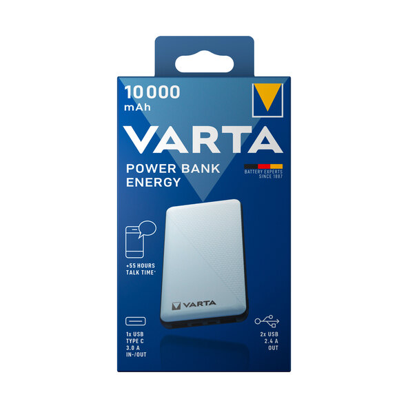 Power bank ενέργειας, συμπεριλαμβανομένου καλωδίου φόρτισης, 10.000 mAh