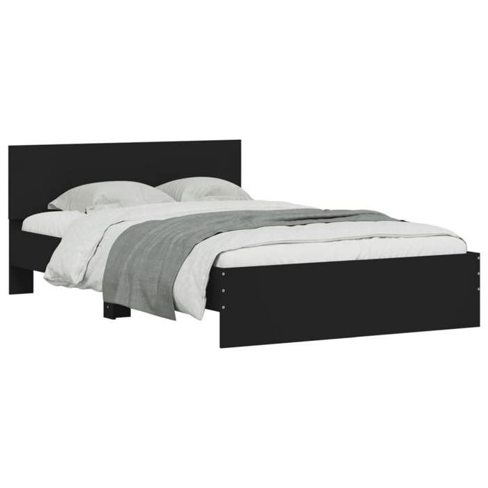 Cama para adultos BEST con somier de láminas, color negro, sin colchón, 120 x 190 cm, Nov712784