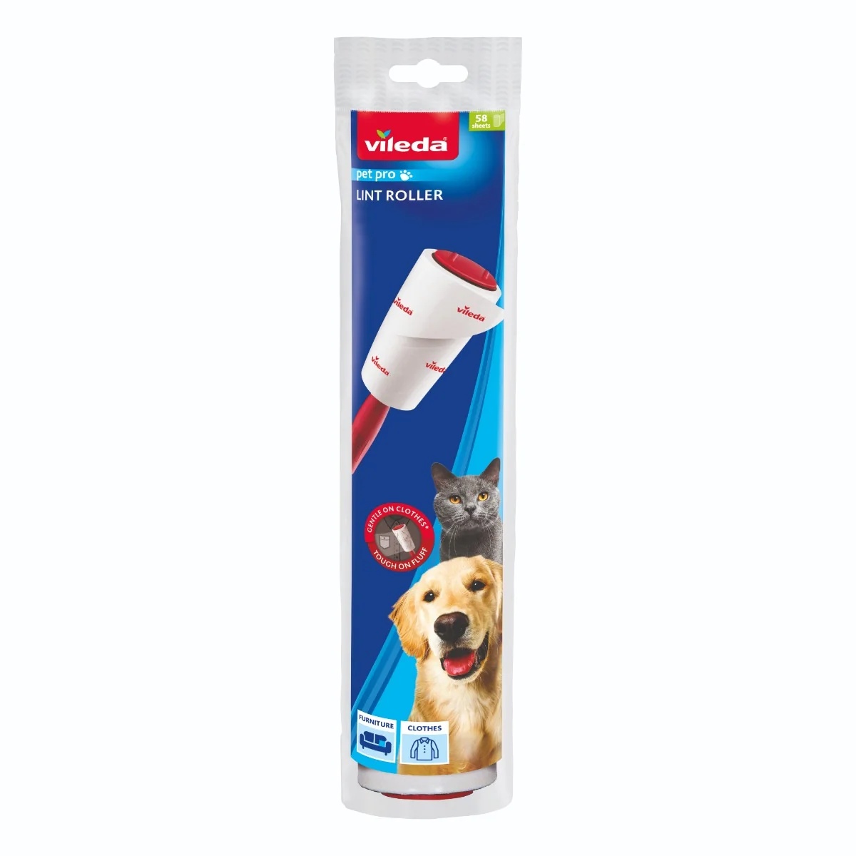 Vileda Vileda Petpro Rodillo quitapelusas 58 hojas autoadhesivas