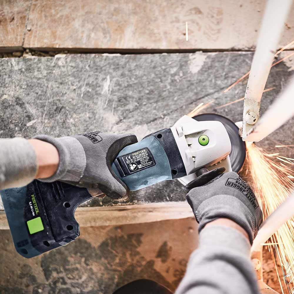 Esmerilhadeira angular sem escovas FESTOOL AGC 18 V 125 mm com 2 baterias de 5,2 Ah em Systainer (conjunto 577031)