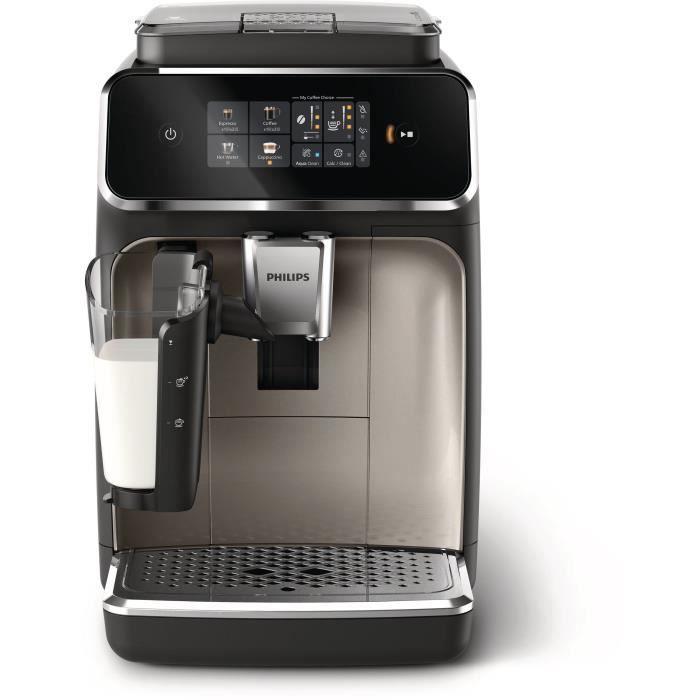 Philips EP2336/40 2300 Series Espresso Machine with Grinder - LatteGo - 4 Recipes - Ceramic Grinder - Chrome Black