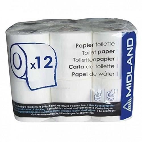 Papel higiénico químico, 12 rollos