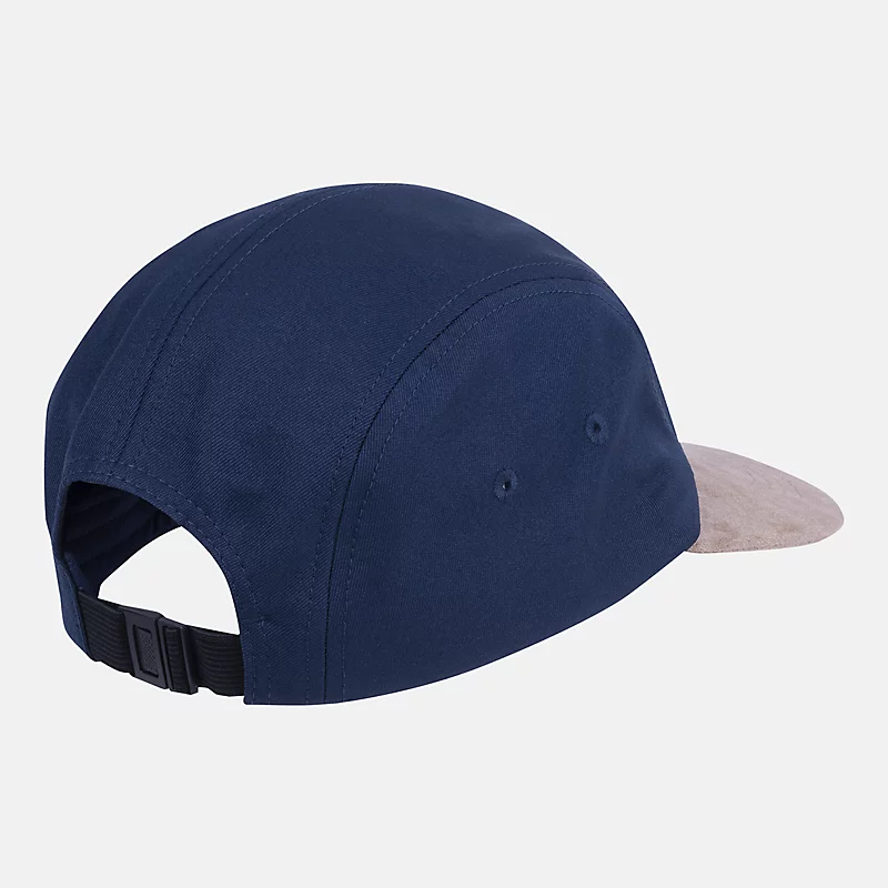 Kapelusz lifestylowy unisex z 5 Panelami i zakrzywionym rondem – NATURALNY INDYGO