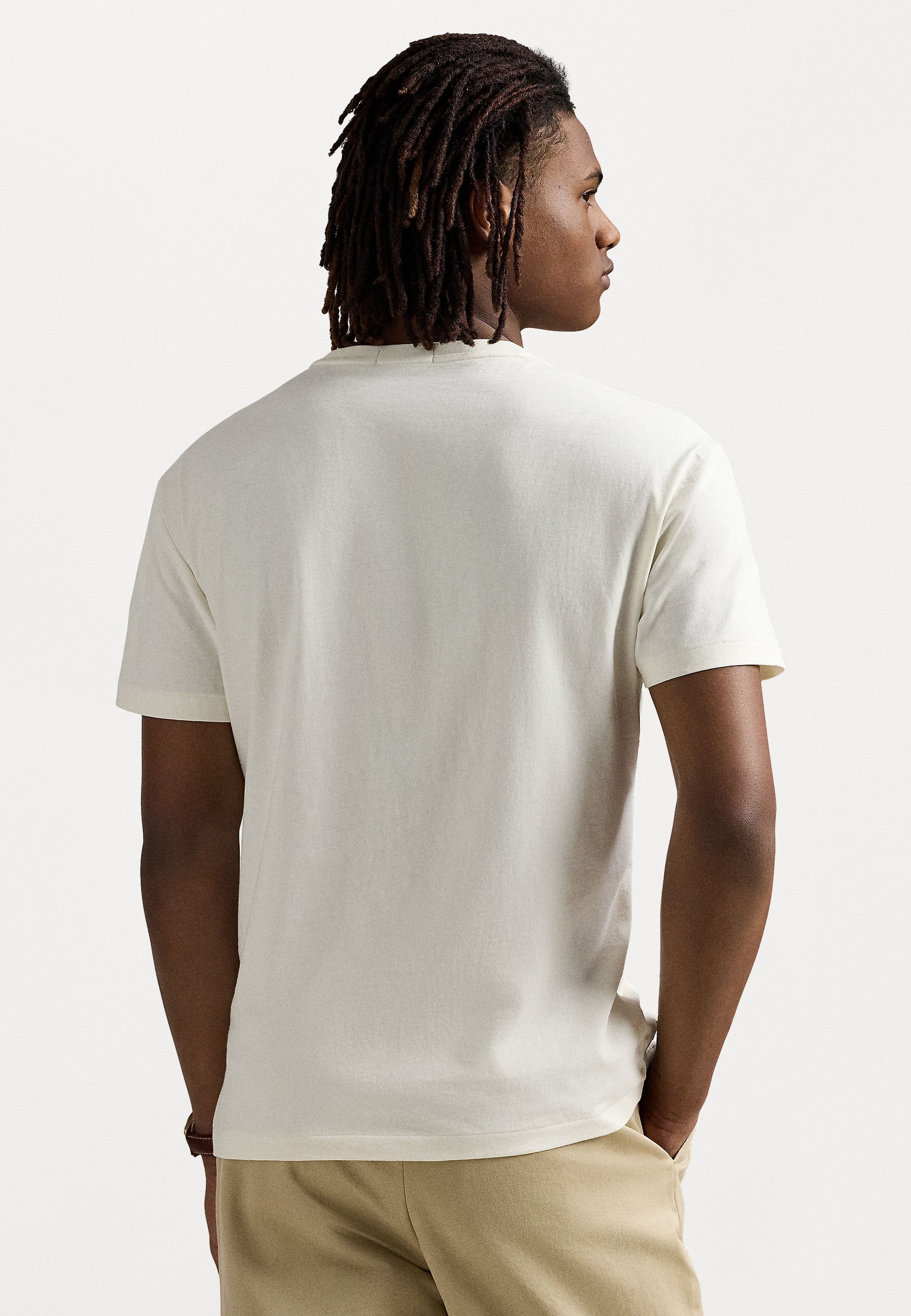 Polo Ralph Lauren SHORT SLEEVE UNISEX - Tricou cu imprimeu - pale cream