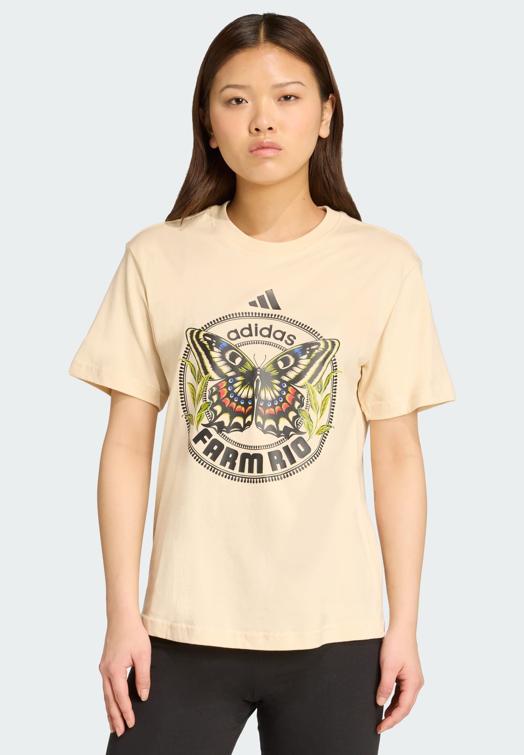 adidas Sportswear FARM GFX - T-shirt met print - zandlagen