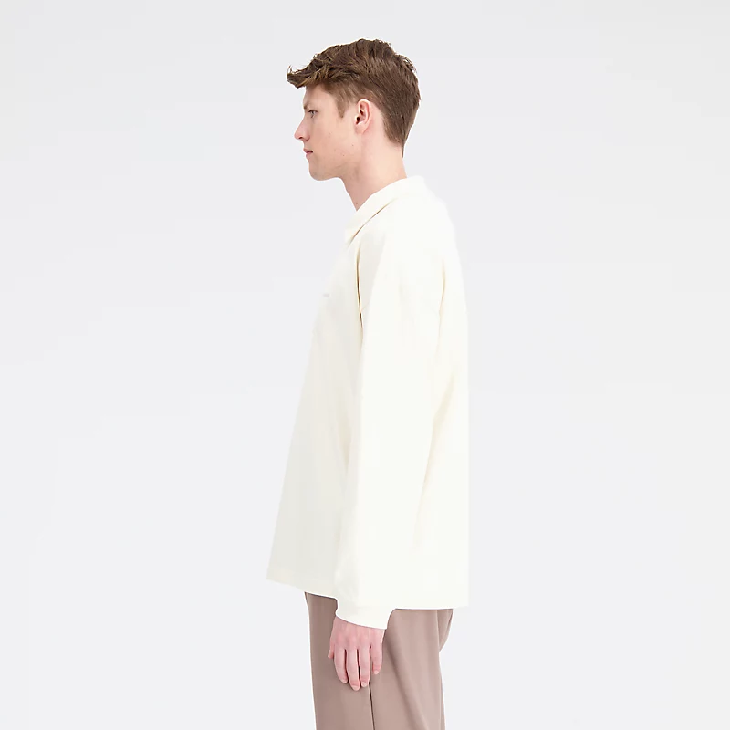 Polo shirt met lange mouwen voor heren, met een rechte snit voor sport - GRIJS