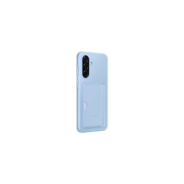 Funda trasera y carcasa azul para Samsung Galaxy A36 5G con tarjetero.