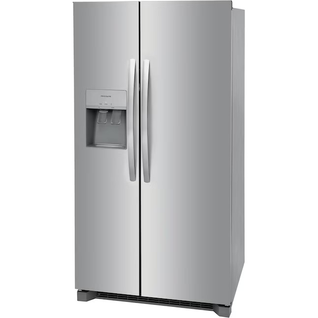 Refrigerador Frigidaire Side-by-Side de 25,6 pés cúbicos com máquina de gelo (aço inoxidável resistente a impressões digitais) ENERGY STAR